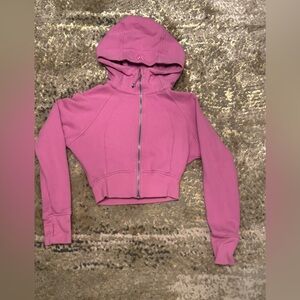 Lululemon Sucba cropped full zip pink size 2